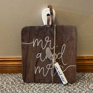 Mud Pie Brown and White 'Mr. and Mrs.' Wall Art